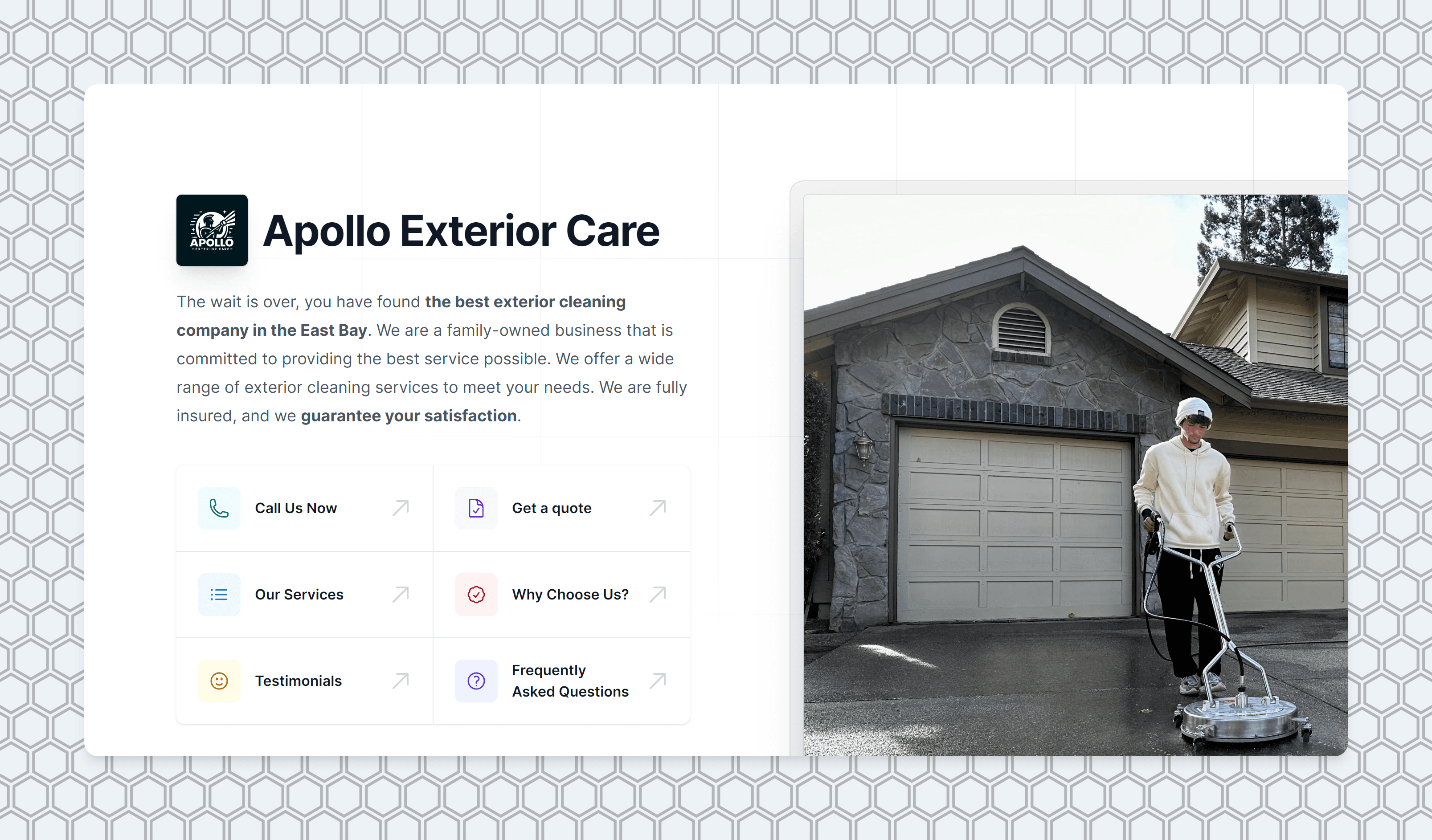 Apollo Exterior Care Website